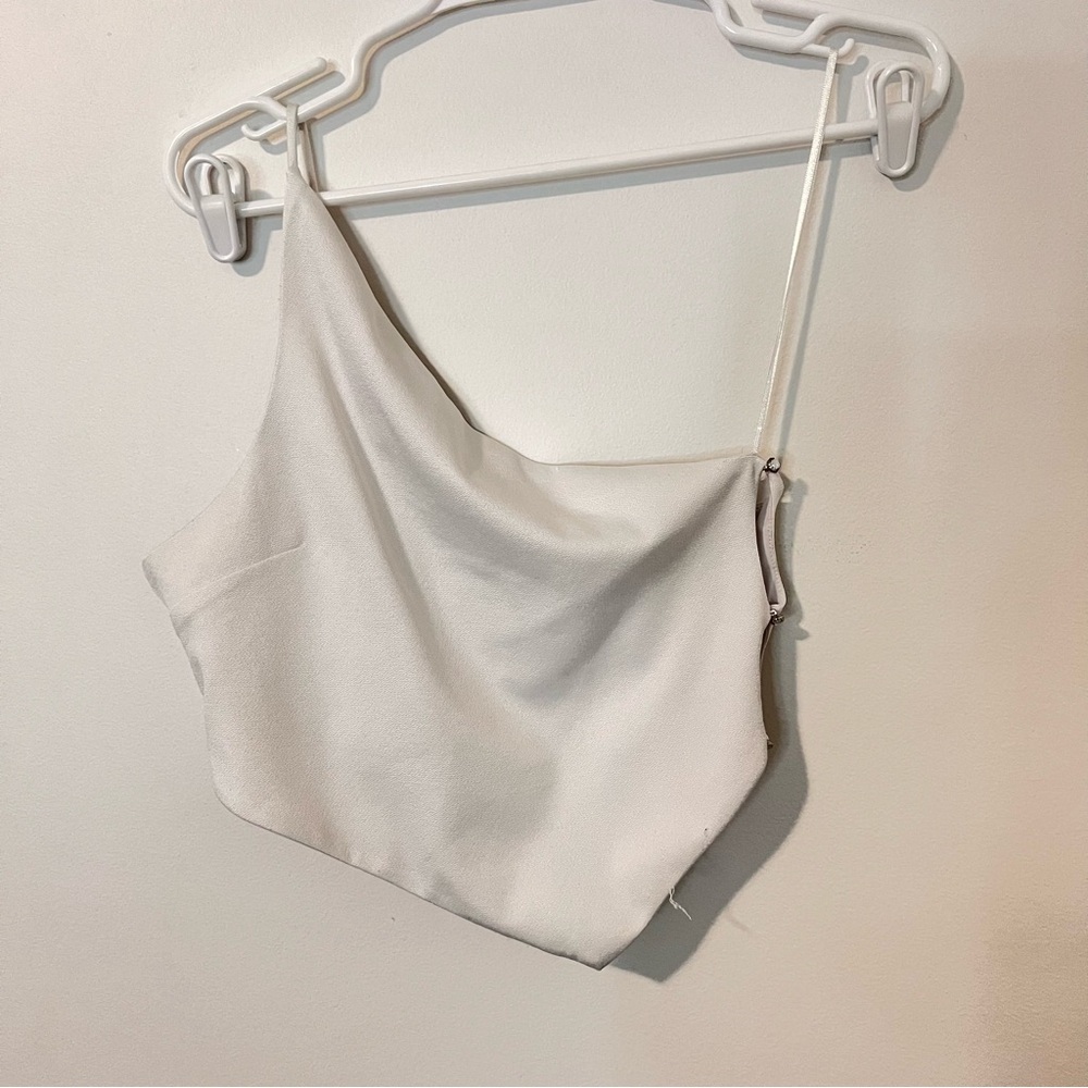ZARA Asymmetrical Rhinestone Top